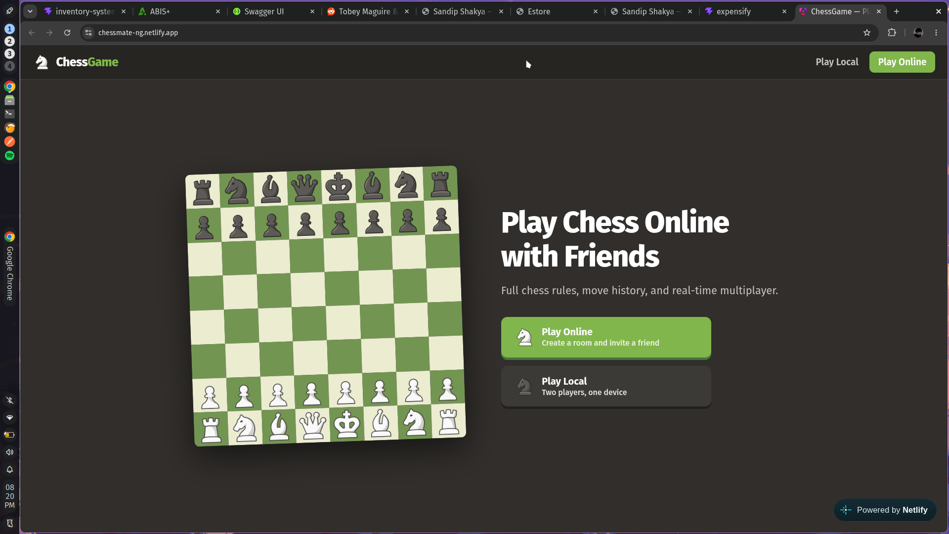 Chess game screenshot